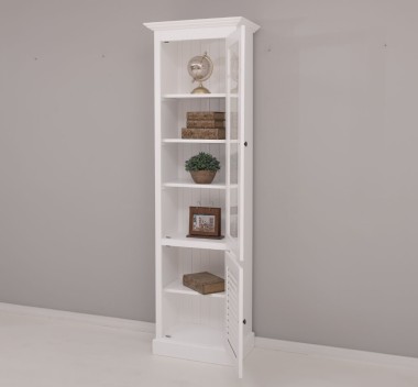 Narrow display case, 1 door + 1 glass door, Shutter Collection - PS574