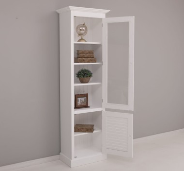 Narrow display case, 1 door + 1 glass door, Shutter Collection - PS574