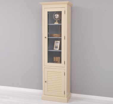 Narrow display case, 1 door + 1 glass door, Shutter Collection - PS574
