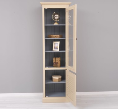 Narrow display case, 1 door + 1 glass door, Shutter Collection - PS574