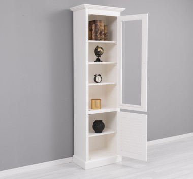 Narrow display case, 1 door + 1 glass door, Shutter Collection - PS574