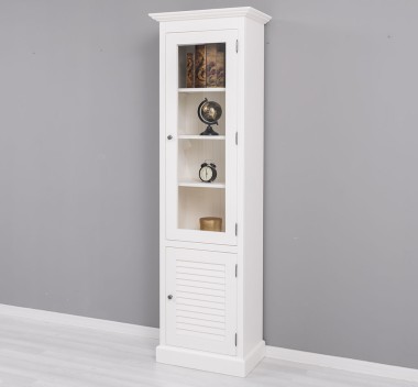 Narrow display case, 1 door + 1 glass door, Shutter Collection - PS574
