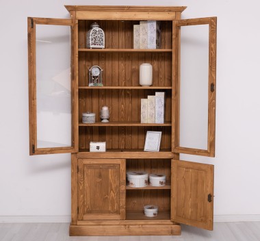 Showcase with 2 doors + 2 glass doors