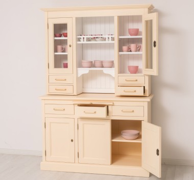 Kitchen sideboard 3 doors, 3 drawers BAS + 2 doors, 4 drawrs SUP, oak - Color Ext._P025 / Color Int._P004 - DOUBLE COLORED