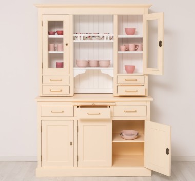 Kitchen sideboard 3 doors, 3 drawers BAS + 2 doors, 4 drawrs SUP, oak - Color Ext._P025 / Color Int._P004 - DOUBLE COLORED