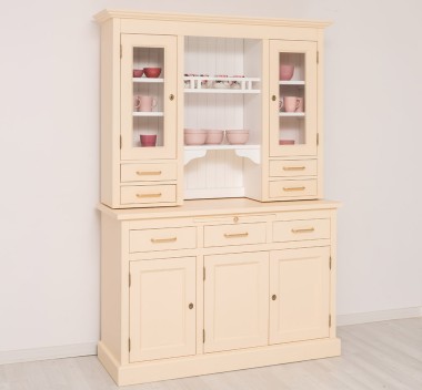 Kitchen sideboard 3 doors, 3 drawers BAS + 2 doors, 4 drawrs SUP, oak - Color Ext._P025 / Color Int._P004 - DOUBLE COLORED