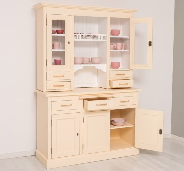 Kitchen sideboard 3 doors, 3 drawers BAS + 2 doors, 4 drawrs SUP, oak - Color Ext._P025 / Color Int._P004 - DOUBLE COLORED
