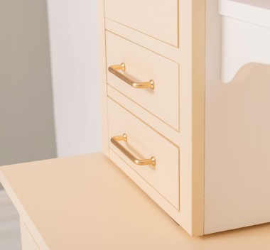 Kitchen sideboard 3 doors, 3 drawers BAS + 2 doors, 4 drawrs SUP, oak - Color Ext._P025 / Color Int._P004 - DOUBLE COLORED