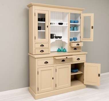Kitchen sideboard 3 doors, 3 drawers BAS + 2 doors, 4 drawrs SUP, oak - Color Ext._P032 / Color Int._P004 - DOUBLE COLORED