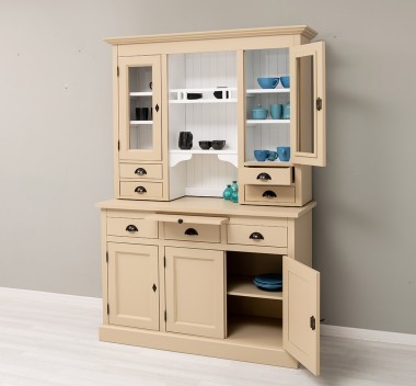 Kitchen sideboard 3 doors, 3 drawers BAS + 2 doors, 4 drawrs SUP, oak - Color Ext._P032 / Color Int._P004 - DOUBLE COLORED