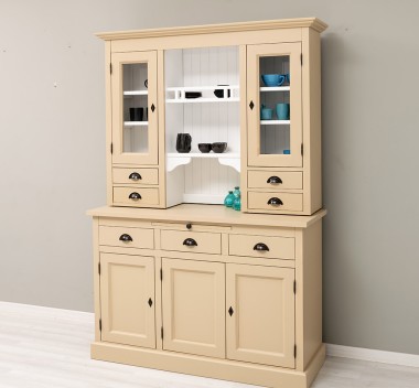 Kitchen sideboard 3 doors, 3 drawers BAS + 2 doors, 4 drawrs SUP, oak - Color Ext._P032 / Color Int._P004 - DOUBLE COLORED