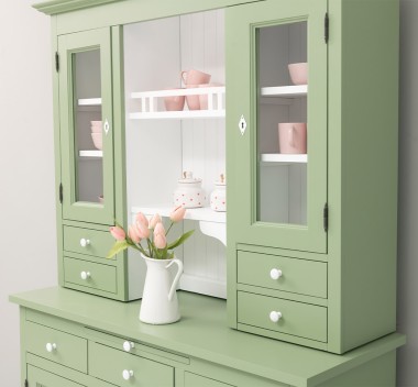 Kitchen sideboard 3 doors, 3 drawers BAS + 2 doors, 4 drawrs SUP, oak - Color Ext._P054 / Color Int._P004 - DOUBLE COLORED