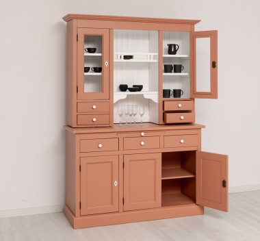 Kitchen sideboard 3 doors, 3 drawers BAS + 2 doors, 4 drawrs SUP, oak - Color Ext._P112 / Color Int._P004 - DOUBLE COLORED