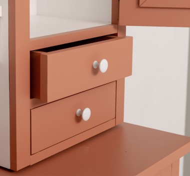Kitchen sideboard 3 doors, 3 drawers BAS + 2 doors, 4 drawrs SUP, oak - Color Ext._P112 / Color Int._P004 - DOUBLE COLORED