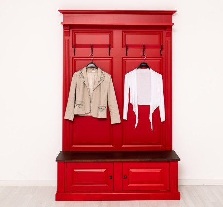 Coat hanger 2 doors oak -...