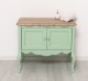 Bathroom furniture with curved legs, two doors , top oak - Color Top_P063 - Color Corp_P092 - DOUBLE COLORED