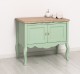 Bathroom furniture with curved legs, two doors , top oak - Color Top_P063 - Color Corp_P092 - DOUBLE COLORED