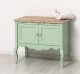 Bathroom furniture with curved legs, two doors , top oak - Color Top_P063 - Color Corp_P092 - DOUBLE COLORED