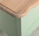 Bathroom furniture with curved legs, two doors , top oak - Color Top_P063 - Color Corp_P092 - DOUBLE COLORED