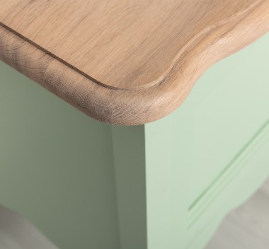 Bathroom furniture with curved legs, two doors , top oak - Color Top_P063 - Color Corp_P092 - DOUBLE COLORED
