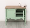 Bathroom furniture with curved legs, two doors , top oak - Color Top_P063 - Color Corp_P092 - DOUBLE COLORED