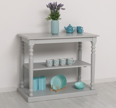 Console with turned legs, 1 shelf