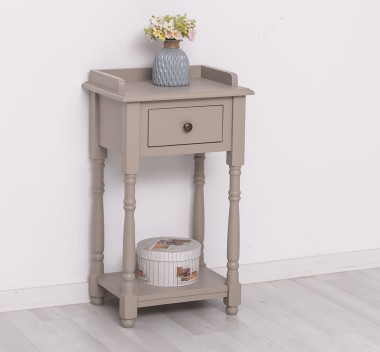Small console, turned legs, 1 drawer