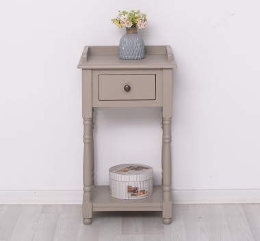 Small console, turned legs, 1 drawer