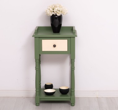 Small console, turned legs, 1 drawer