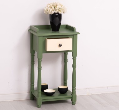 Small console, turned legs, 1 drawer