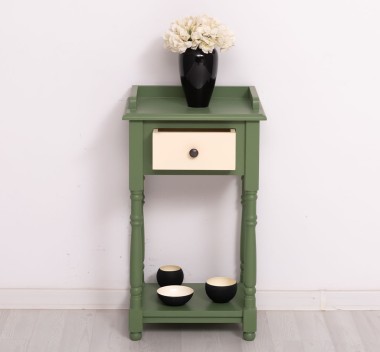Small console, turned legs, 1 drawer