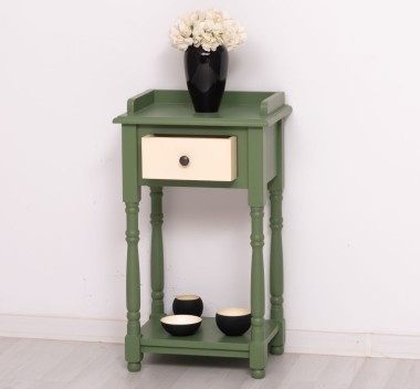 Small console, turned legs, 1 drawer