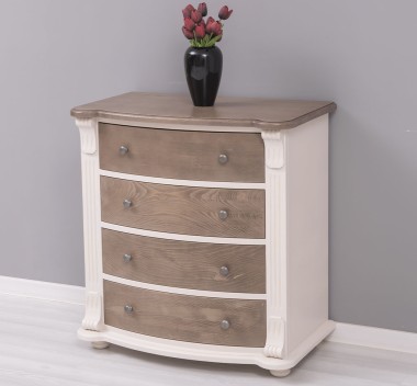 Chest of drawers with 4 curved drawers, Directoire Collection - PS36