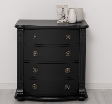 Chest of drawers with 4 curved drawers, Directoire Collection - PS36