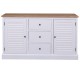 Buffet with 2 doors, 3 drawers, oak top, Shutter Collection