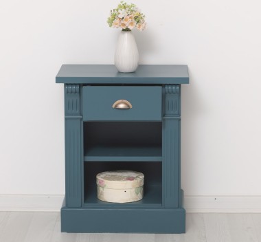 Nightstand with 1 drawer and 1 shelf, Directoire Collection