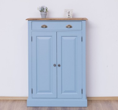 OAK Cabinet with drawer, 2 doors and 1 drawer, oak top