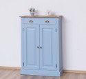 OAK Cabinet with drawer, 2 doors and 1 drawer, oak top