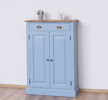 OAK Cabinet with drawer, 2 doors and 1 drawer, oak top