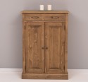OAK Cabinet with drawer, 2 doors and 1 drawer, oak top