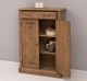 OAK Cabinet with drawer, 2 doors and 1 drawer, oak top