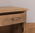 OAK Cabinet with drawer, 2 doors and 1 drawer, oak top