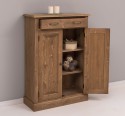 OAK Cabinet with drawer, 2 doors and 1 drawer, oak top