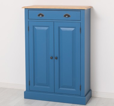 OAK Cabinet with drawer, 2 doors and 1 drawer, oak top