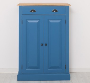 OAK Cabinet with drawer, 2 doors and 1 drawer, oak top