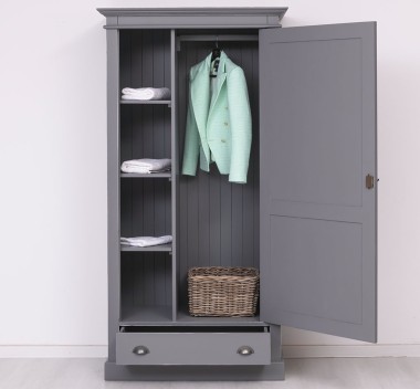 Wardrobe with 1 door and 1 drawer