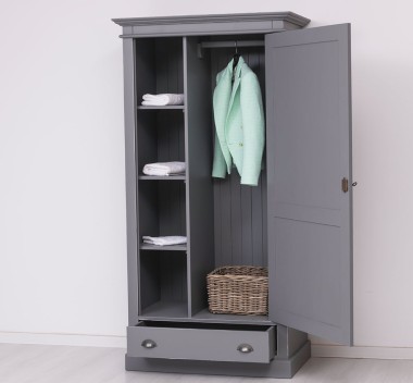 Wardrobe with 1 door and 1 drawer