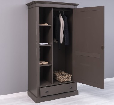 Wardrobe with 1 door and 1 drawer