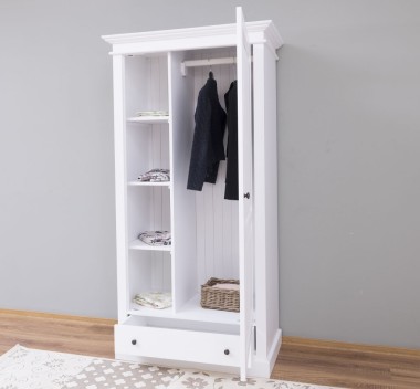 Wardrobe with 1 door and 1 drawer