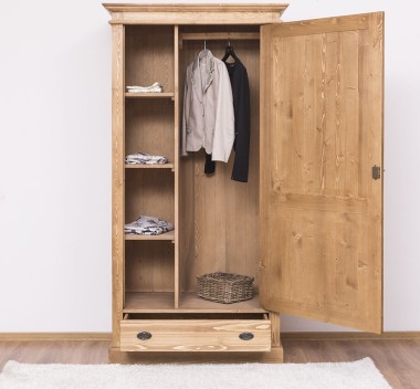Wardrobe with 1 door and 1 drawer